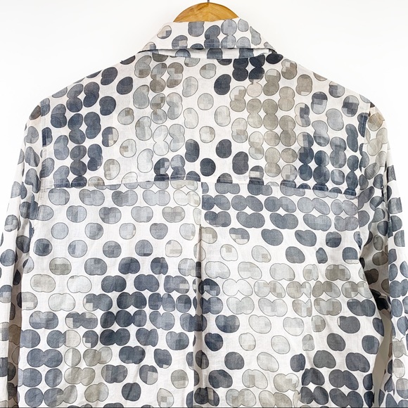 039 ITALY Button Down Long Shirt M - Picture 4 of 7